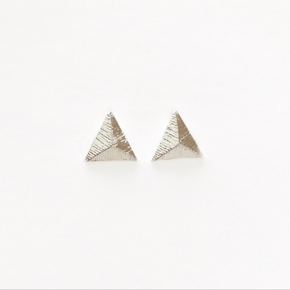 K. Ray Collective Jewelry - 2 for $18 Silver Triangle Stud Earrings